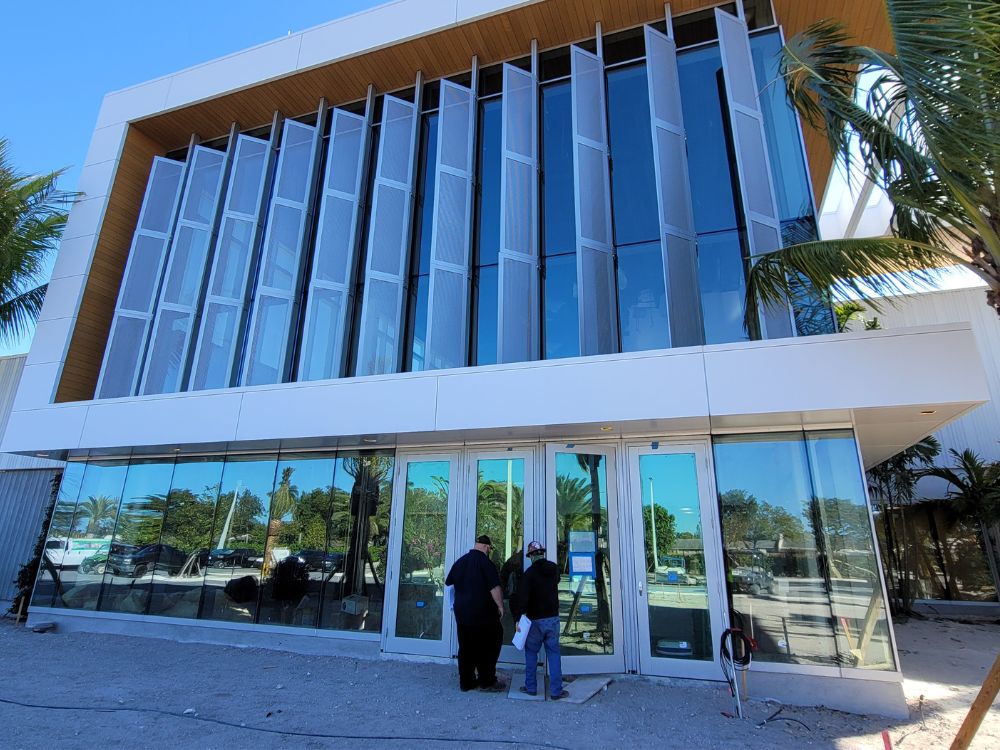 Commercial Facade Florida tall windows for natural light in living room