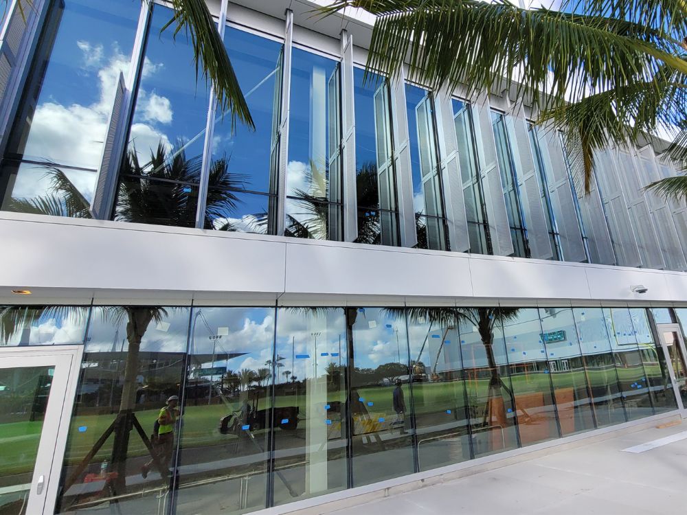 Glass Metal Facade Hurricane Damage